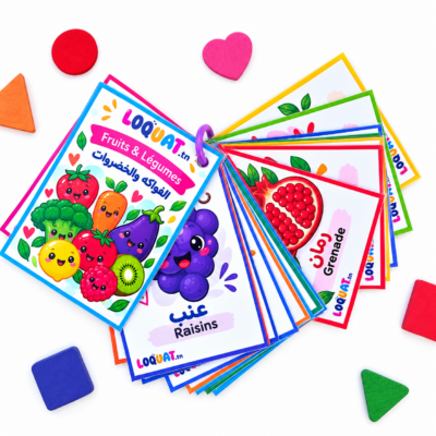 Cartes éducatives fruits et légumes en arabe et français pour enfants