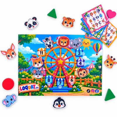 roue éducative animaux chiffres enfant