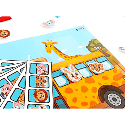jeu éducatif animaux bus