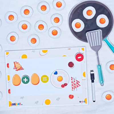 jeu éducatif œufs calcul enfant addition soustraction