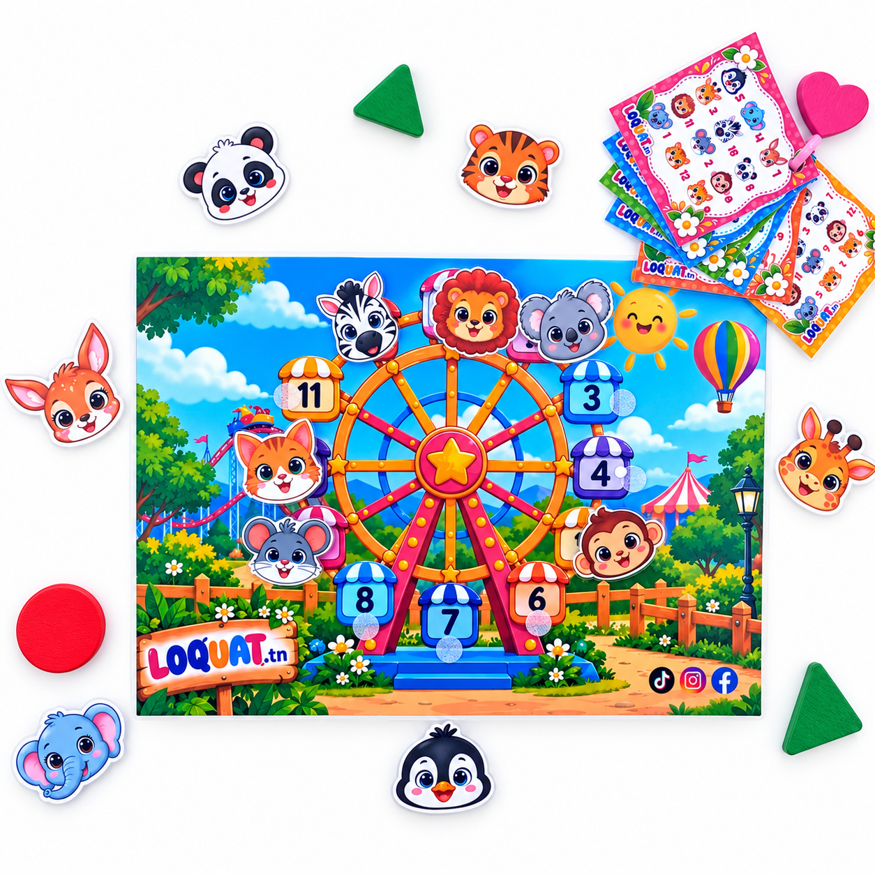 roue éducative animaux chiffres enfant